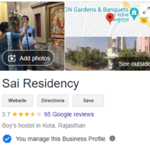 Google Business Profile Listing Sai Residency