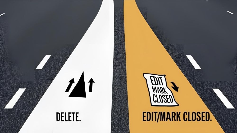 Alternatives to deleting Google Business Profile: Mark as closed or edit