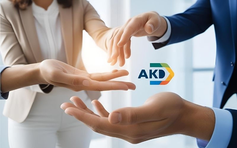 Professional, inviting image featuring elements of partnership, guidance, or a helping hand reaching towards success. Can subtly incorporate Digital AKD brand colors or a logo/icon. Conveys trust and support.