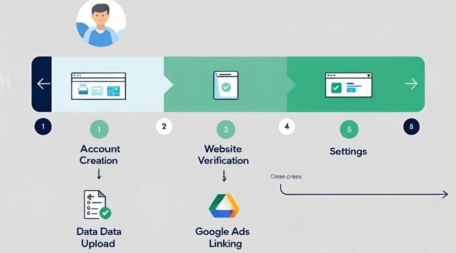 Step-by-step process for setting up a Google Merchant Center account