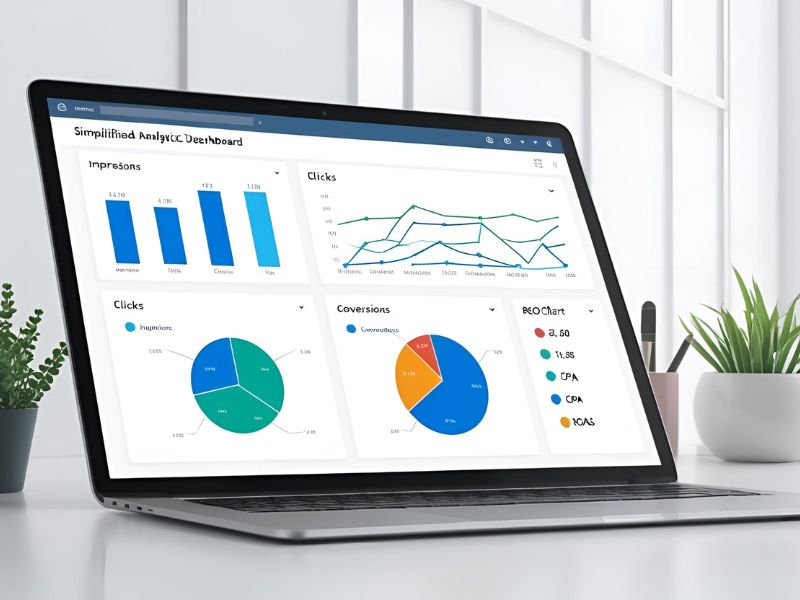 Key Google Ads metrics: impressions, clicks, conversions, CPA, ROAS
