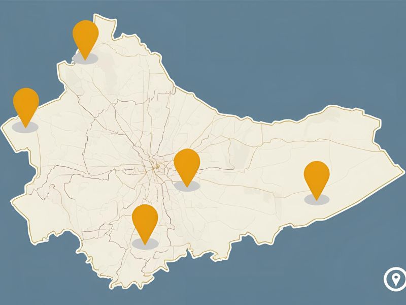Google Ads local targeting and geotargeting on a map